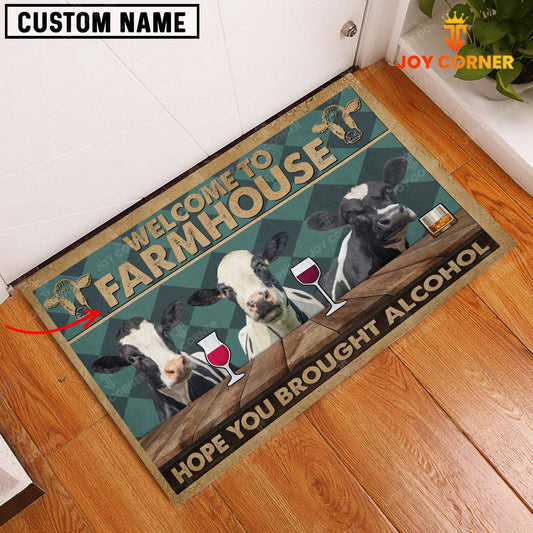 Joycorners Holstein Hope You Bought Alcohol Custom Name Doormat