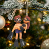 Joycorners Diving Couple Christmas Home Decor, Christmas Ornament, Personalized Ornament 2D Flat LM2111