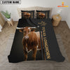 Joycorners Texas Longhorn Never Walk Alone Custom Name Bedding Set