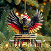 Joycorners Custom Name Germany Ornament, German Lover Christmas Gift 2D Flat LM2111