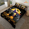 JoyCorners Happiness Black Angus Cattle Halloween Pattern Personalized Name 3D Bedding Set