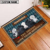 Joycorners Black Baldy Wipe Your Hooves Custom Name Doormat