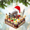 Joycorners Making Cake Christmas Ornament, Personalized Ornament 2D Flat LM2211