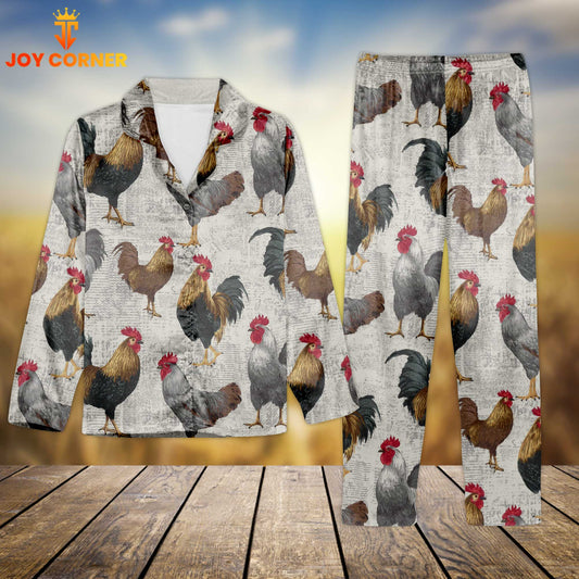 Joy Corner Chicken Lover Style 25 3D Chistmas Pajamas