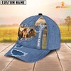 Joy Corners Texas Longhorn Customized Name Denim Cap