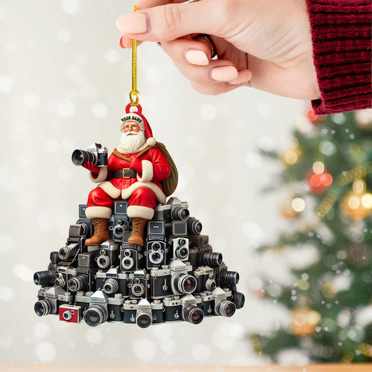Joycorners Santa Camera Lover Christmas Home Decor Christmas Ornament, Personalized Ornament 2D Flat LM2211