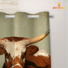 Joycorners Texas Longhorn Hello Sweet Cheeks 3D Shower Curtain