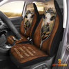 Joycorners Black Baldy Zipper Leather Pattern Car Seat Covers Universal Fit (2Pcs)