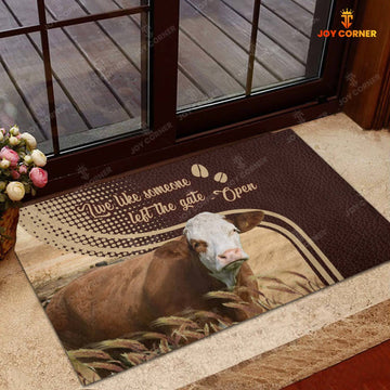 Joycorners Simmental Live Like Someone Left The Gate Open Doormat