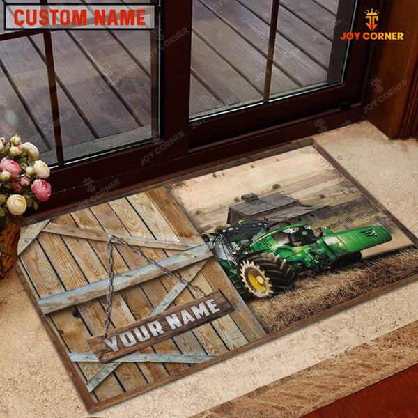 Joycorners Farm Tractor Barn Custom Name Doormat