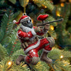 Joycorners Custom Name Paintball Shooting Santa Ornament, Paintball Shooting Christmas Gift 2D Flat LM2111