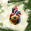 Joycorners Ball Heart Home Decor Christmas Ornament, Personalized Ornament 2D Flat LM2211