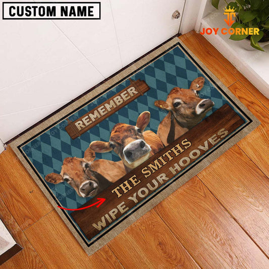 Joycorners Jersey Wipe Your Hooves Custom Name Doormat