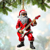 Joycorners Custom Name Santa Guitar Ornament, Santa Christmas Gift15 2D Flat LM2111