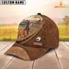 Joycorners Custom Name Horse Leather Pattern Classic Cap