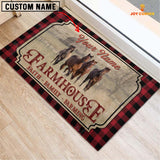 Joycorners Horse Faith Family Farming Custom Name Doormat
