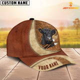 Joycorners Custom Name Belted Galloway Torn Leather Pattern Classic Cap