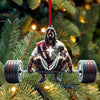 Joycorners Custom Name Jesus Gym Ornament, Gymnastics Christmas Decoration 2D Flat LM2111