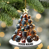 Joycorners Custom Name Gym Work Out Ornament, Gymnastics Christmas Gift 2D Flat LM2211