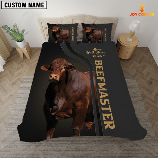 Joycorners Beefmaster Never Walk Alone Custom Name Bedding Set