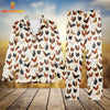 Joy Corner Chicken Lover Style 9 3D Chistmas Pajamas