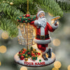 Joycorners Custom Name Santa Ornament, Santa Christmas Gift1 2D Flat LM2111