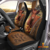 Joycorners Red Angus Customized Name Leather Pattern Car Seat Covers (2Pcs)