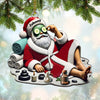 Joycorners Custom Name Santa Spa Ornament, Santa Christmas Gift Decoration 2D Flat LM2111