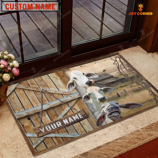 Joycorners Brahman Barn Custom Name Doormat