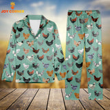 Joy Corner Chicken Lover Style 16 3D Chistmas Pajamas