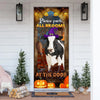 Joycorners Happy Halloween Holstein Please Park All Brooms Door Cover