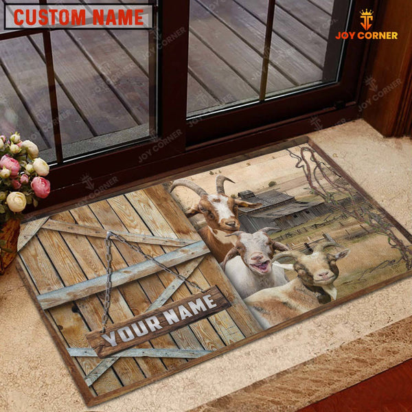 Joycorners Goat Barn Custom Name Doormat