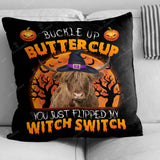 Joycorners Happy Halloween Highland Buckle Up Butter Cup Pillow Case