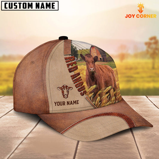 Joycorners Personalized Name Red Angus Farm Barn Cap