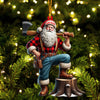 Joycorners Carpenter Santa Christmas Ornament, Personalized Ornaments 2D Flat LM2211