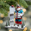 Joycorners Custom Name Santa Snow Ornament, Santa Christmas Gift Decoration 2D Flat LM2111
