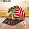 Joycorners Charolais USA Flag Customized Name Cap