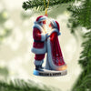 Joycorners Santa Couple Christmas Ornament, Personalized Ornament 2D Flat LM2211