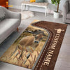 Joycorners Customized Name Jersey Leather Pattern Rug