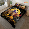 JoyCorners Happiness Highland Cattle Halloween Pattern Personalized Name 3D Bedding Set