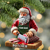 Joycorners Custom Santa Butcher Ornament, Personalized Ornament 2D Flat LM2211