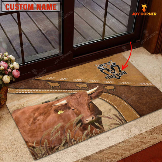 Joycorners Irish Dexter Personalized - Welcome Brown Doormat