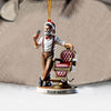 Joycorners Santa Barber Christmas Ornament, Personalized Ornament 2D Flat LM2211