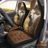 Joycorners Charolais Customized Name Leather Pattern Car Seat Covers (2Pcs)