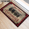 Joycorners Black Angus Faith Family Farming Custom Name Doormat