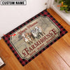 Joycorners GYR Faith Family Farming Custom Name Doormat