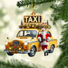 Joycorners Santa Taxi Christmas Ornament, Personalized Ornament 2D Flat LM2211