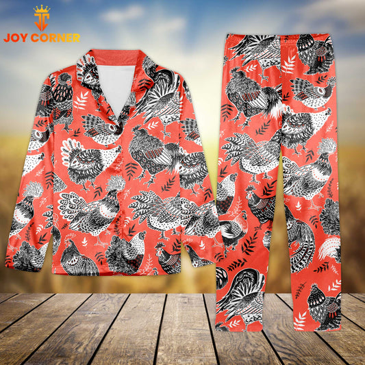 Joy Corner Chicken Lover Style 18 3D Chistmas Pajamas