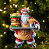 Joycorners Custom Name Fast Food Santa Ornament, Santa Christmas Gift Decoration 2D Flat LM2111