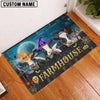 Joycorners Holstein Cute Halloween Custom Name Doormat